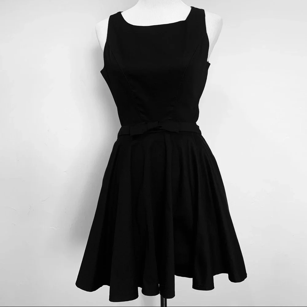 Double Zero black open pinup, rock a billy black dress - Picture 11 of 14